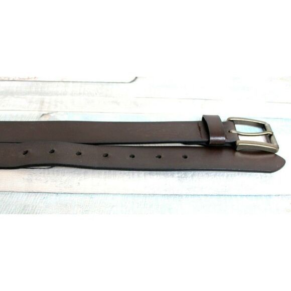 GOODFELLOW BROWN BONDED LEATHER 1 3/8"Wd CASUAL WOMEN'S BELT Sz M (44M - Picture 9 of 10